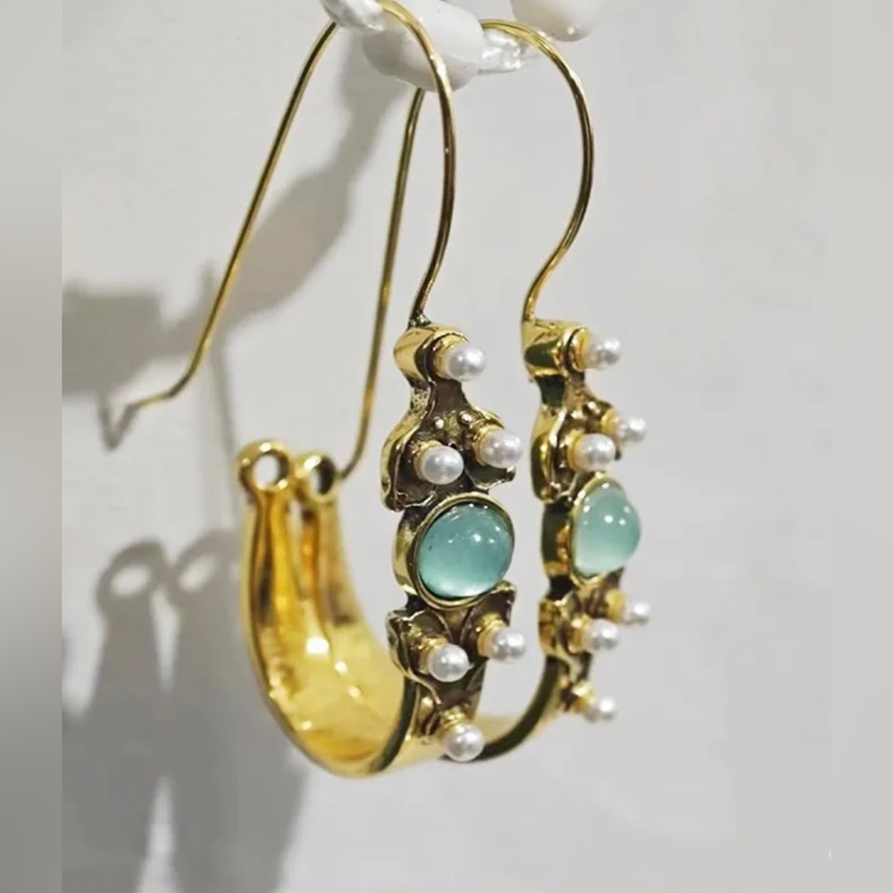 Gold Plated Bohemian Dangle Earrings
